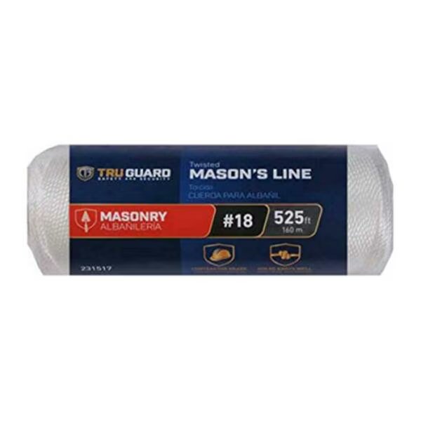 18 in. x 525 ft. Tru Gaurd Nylon Twine, White, Mibro, Mfr#: 231517