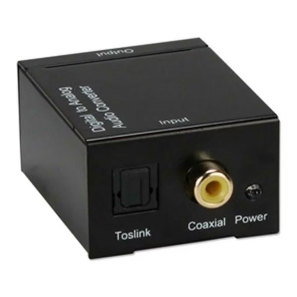 Digital Sound Pdif To Stereo Analogrca Audio Converter, Black, Qvs, Mfr#: SPDIF-RCA