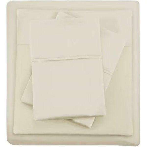 King Size Cotton Blend Sheet Set, Ivory, Madison Park, Mfr#: MP20-4846