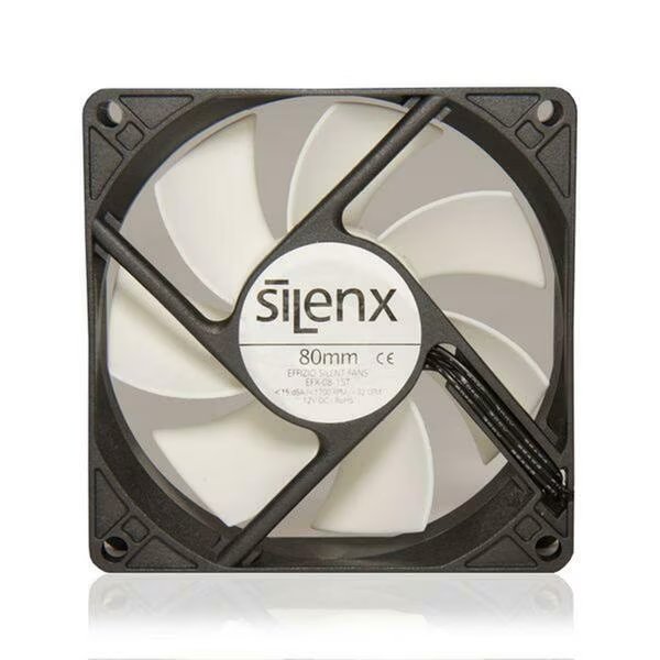 80 mm. 15DBA Thermistor Fluid Dynamic Bearing Fan, Silenx, Mfr#: EFX-08-15T