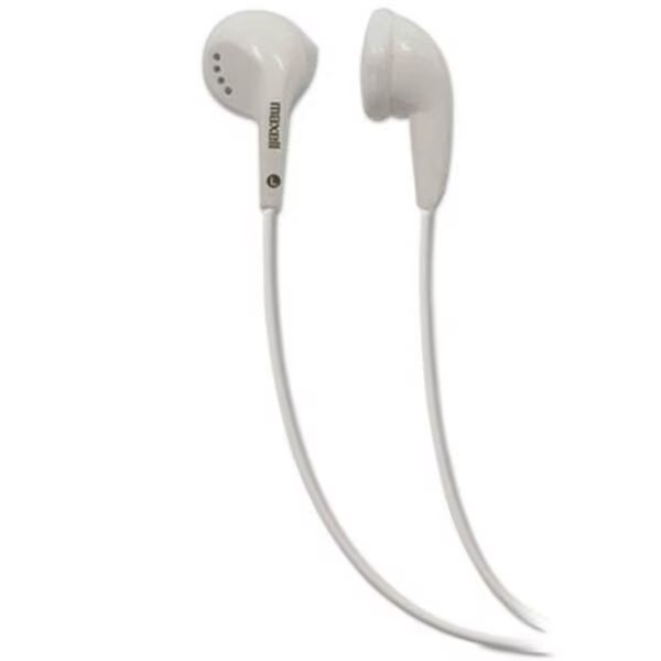 Maxell Of America EB-95 Stereo Earbuds, White, Hi-Tec, Mfr#: HI41877