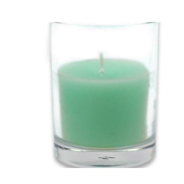 Aqua Square Glass Votive Candles, 12PK, Zest Candle, Mfr#: CVZ-037
