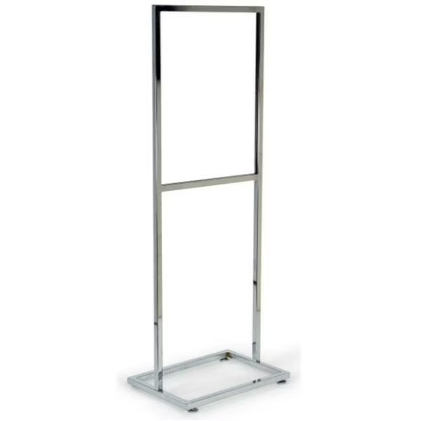 22 x 28 in. Tube Base Bulletin Sign Holder, Chrome, Amko, Mfr#: BH30-CH