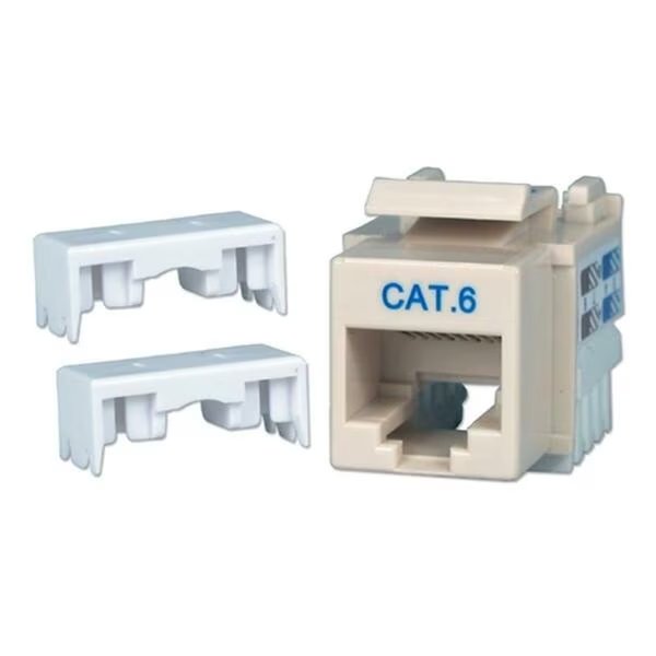 CAT6 Gigabit 3P Certified 110-Type RJ45 Beige Keystone Jack, 50PK, Qvs, Mfr#: C6JB-50