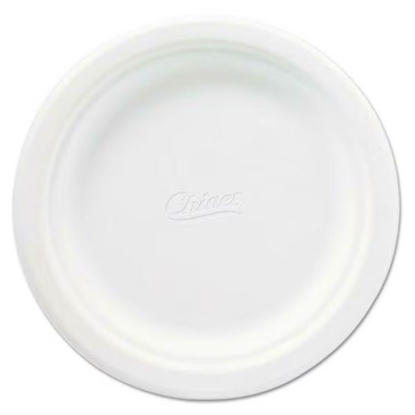 HUHCT 6.75 in. Chinet Classic Round Paper Plates, White, Huhtamaki, Mfr#: 21226