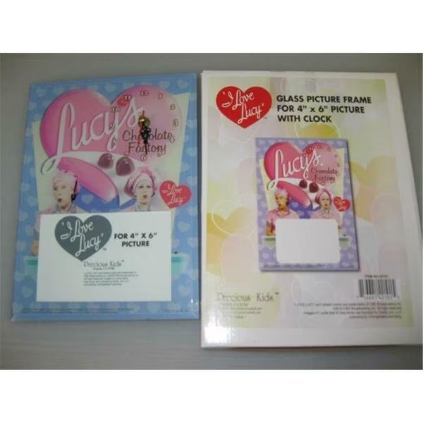 Lucy-Glass Photo Frame With Clock, Precious Kids, Mfr#: 42101