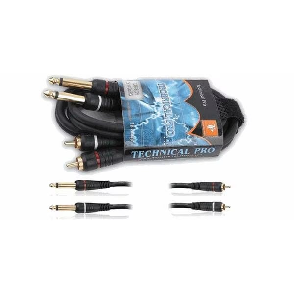 Dual .25 in. to Dual .25 in. Audio Cables, Technical Pro, Mfr#: cdqr186
