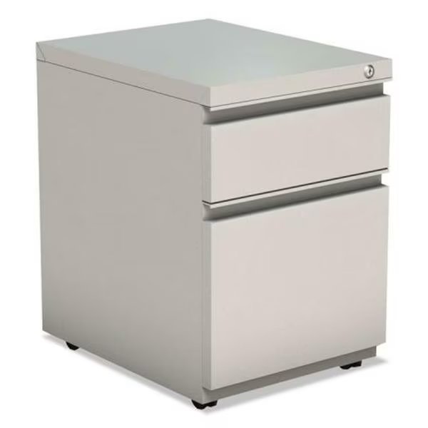 ALE Two-Drawer Metal Pedestal File with Full Length Pull, Gray, Alera Technologies, Mfr#: PBBFLG