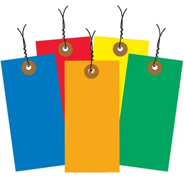 4.25 x 2.125 in. Orange Pre-Wired Shipping Tag, 100PK, Tyvek, Mfr#: G14043E