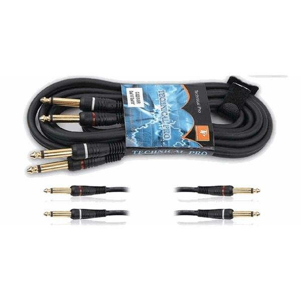 Dual .25 in. to Dual .25 in. Audio Cables, Technical Pro, Mfr#: cdqq183