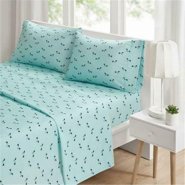 Novelty Printed Sheet Set, Aqua Dogs - Twin, Intelligent Design, Mfr#: ID20-1438