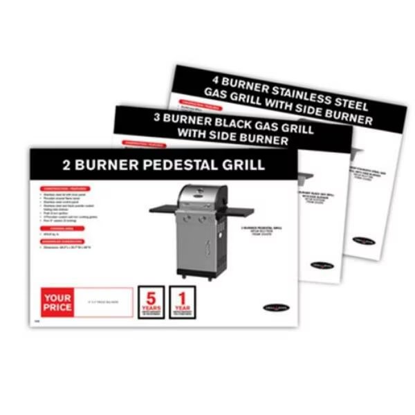 Grillzone Fact Tags TVGZGRFT01, 4PK, Retail First, Mfr#: 210769