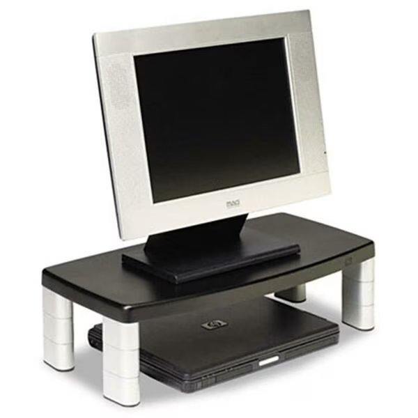 Extra-Wide Adjustable Monitor Stand- Black, Abacus, Mfr#: AB38912