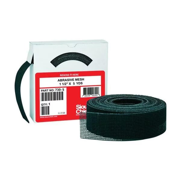 1.5 in. x 5 Yard Abrasive Mesh Sandpaper 180 Grit Medium, Sioux Chief, Mfr#: 4695052
