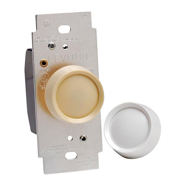 120 amp 600 watt Rotary Dimmer Knob White & Light Almond, Gorgeousglow, Mfr#: GO705515