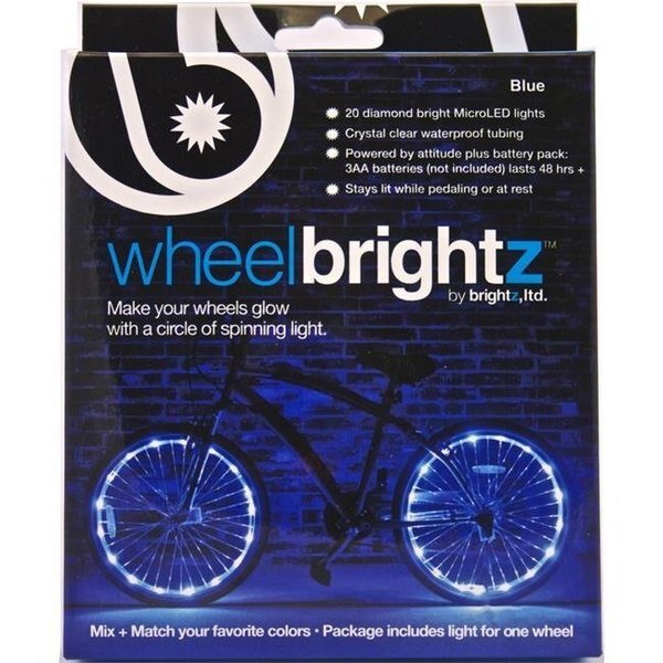 Brightz 9700345 Wheelbrightz Bicycle LED Light Kit  Blue, Brightz, Mfr#: 9700345