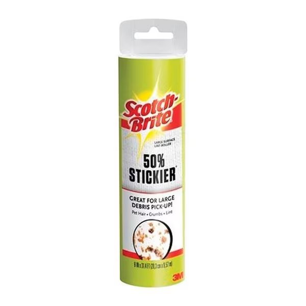 Scotch Brite 8952954 8 in. Scotch-Brite Lint Roller Refill; Black, Scotch-Brite, Mfr#: 8952954