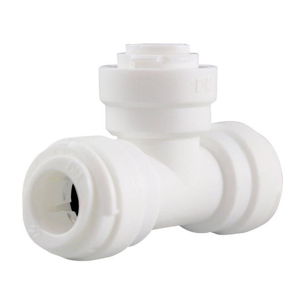 0.38 in. Dia. x 0.38 in. Dia. x 0.25 in. Dia. Push to Push to Push Plastic Tee, White, Fast Fans, Mfr#: FA1678170