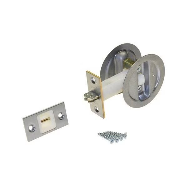 Johnson Hardware 5001310 Satin Nickel Silver Steel Pocket Door Privacy Lock, Johnson Hardware, Mfr#: 5001310