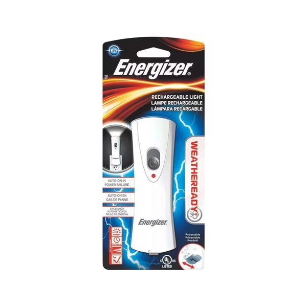 8 Lumen White LED Rechargeable Flashlight NiMH Battery, Energizer, Mfr#: EN6935