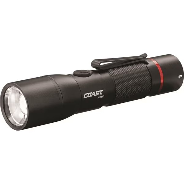 340 Lumen CR123 Battery LED Rechargeable FlashlightBlack, Coast Products, Mfr#: 3001482