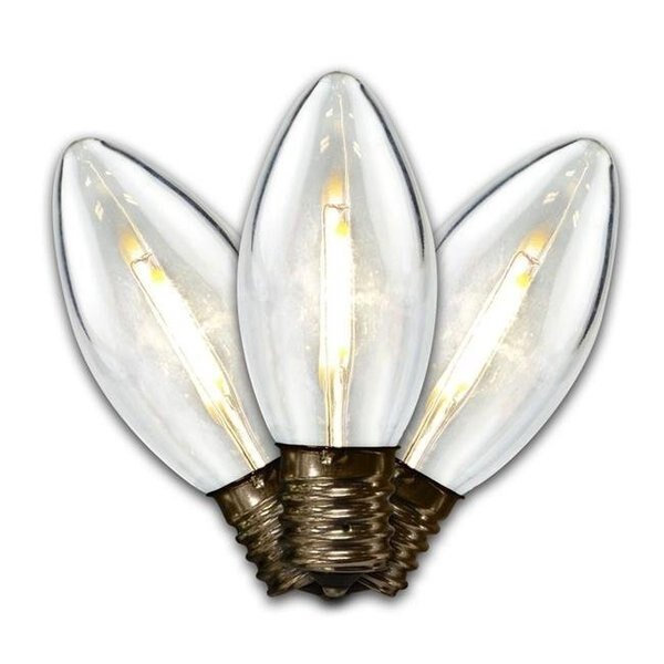 Holiday Bright Lights 9009331 Smooth Filament LED C9 Christmas Light Bulbs; Pure White, Holiday Bright Lights, Mfr#: 9009331
