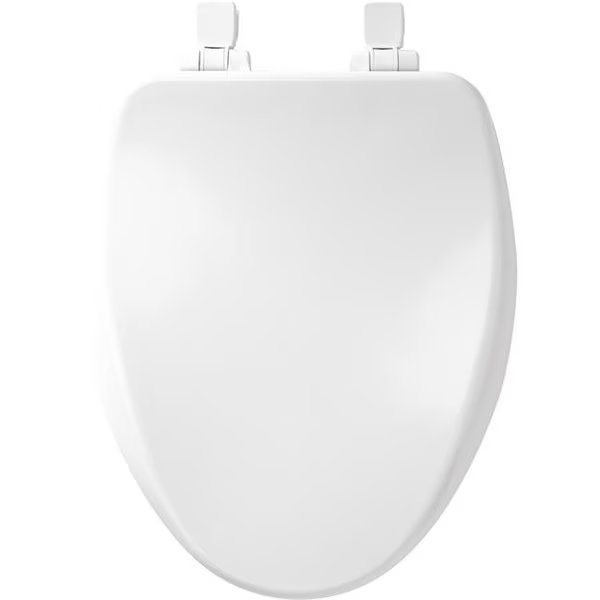Mayfair 4001078 Slow Close Elongated White Enameled Wood Toilet Seat, Mayfair, Mfr#: 4001078