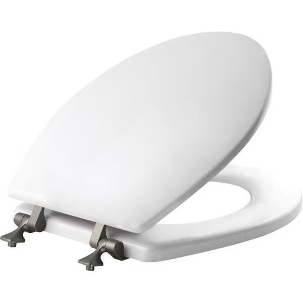 Mayfair 4000995 Slow Close Round White Molded Wood Toilet Seat, Mayfair, Mfr#: 4000995