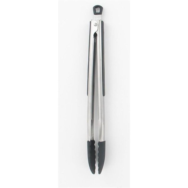 Black & Silver Silicone & Stainless Steel Tongs, Farberware, Mfr#: 6009313