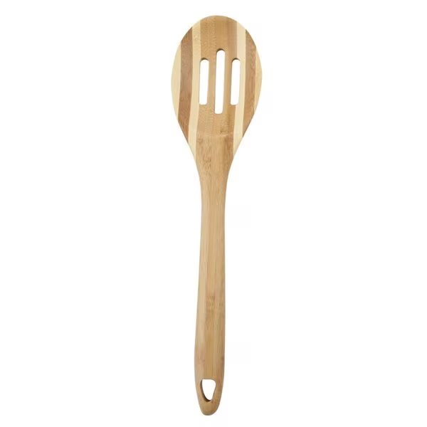 12 in. Pro Chef Beige Bamboo Slotted Spoon, Core Kitchen, Mfr#: 6012626