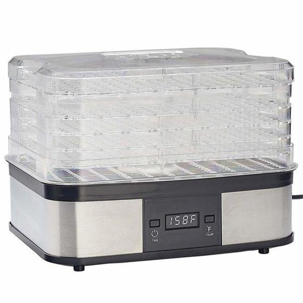 Lem Products 6015129 3.5 sq. ft.Lem 5 Trays Food Dehydrator; Silver & Black, Lem Products, Mfr#: 6015129