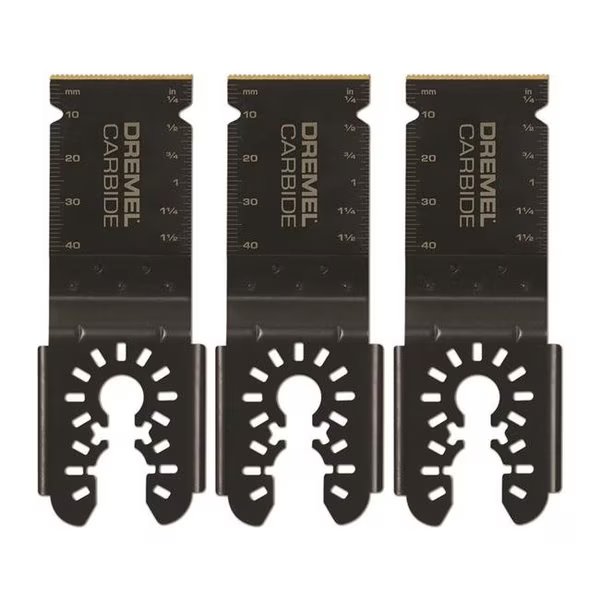 Dremel 2008850 1.62 in. Carbide Universal Flush Cut Blade - Pack of 3, Dremel, Mfr#: 2008850