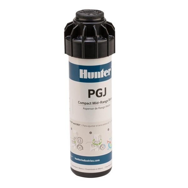 3.93 in. PGJ Adjustable Rotor Pop-Up Sprinkler for 1963 sq. ft. Area - Black, Hunter, Mfr#: 7014323