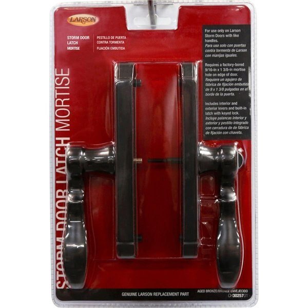 6 in. Aged Bronze Zinc Mortise Latch, Brown, Larson, Mfr#: LA8913