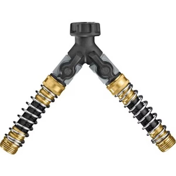 Metal Threaded 2 Male & 1 Female Y-Hose Connector with Shut Offs, Orbit, Mfr#: 7004096