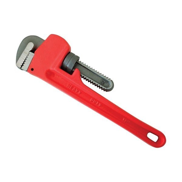 12" L Cast Iron Pipe Wrench, Steel Grip, Mfr#: 2796704