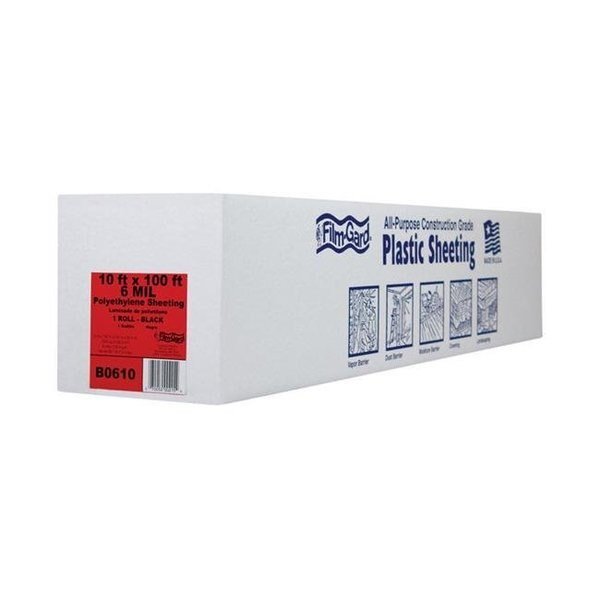 Berry plastics 626031 10 x 100 ft. 6 Mil Polyethylene Film  Black, Berry Plastics, Mfr#: 59857