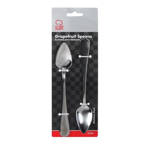 Chef Craft 21521 Stainless Steel Grapefruit Spoons- pack of 3, Chef Craft, Mfr#: 6180988