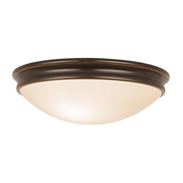 20726LEDDLP-B-OPL 14 in. Atom LED Oil Rubbed Bronze Flush Mount Ceiling Light, Or, Mfr#: OR2191386