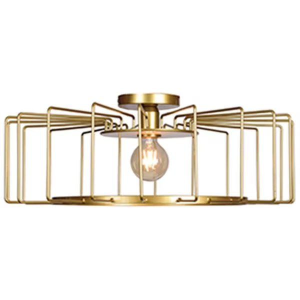 9 x 23.25 in. Wired 1-Light Hizontal Cage Flush Mount, Gold, Or, Mfr#: OR2517007