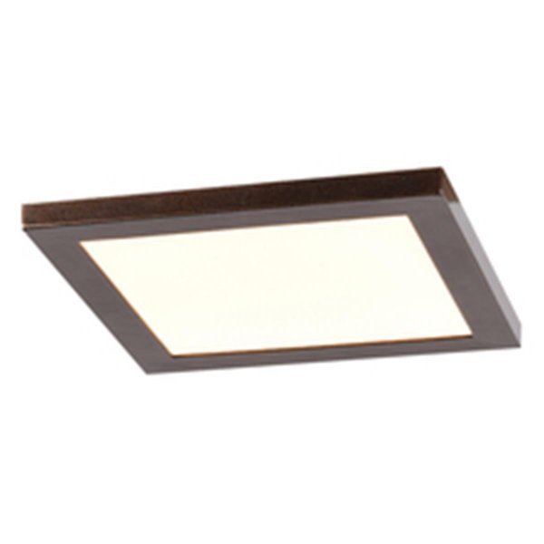 20813LEDD-BRZ-ACR 5.5 x 5.5 x 0.5 in. Boxer LED Square Flush Mount, Bronze & Acrylic Lens, Or, Mfr#: OR2517011