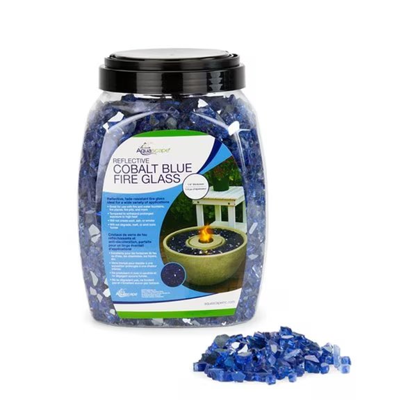14 in. Cobalt Blue Fire Glass - 10 lbs, Aquascape, Mfr#: 78263