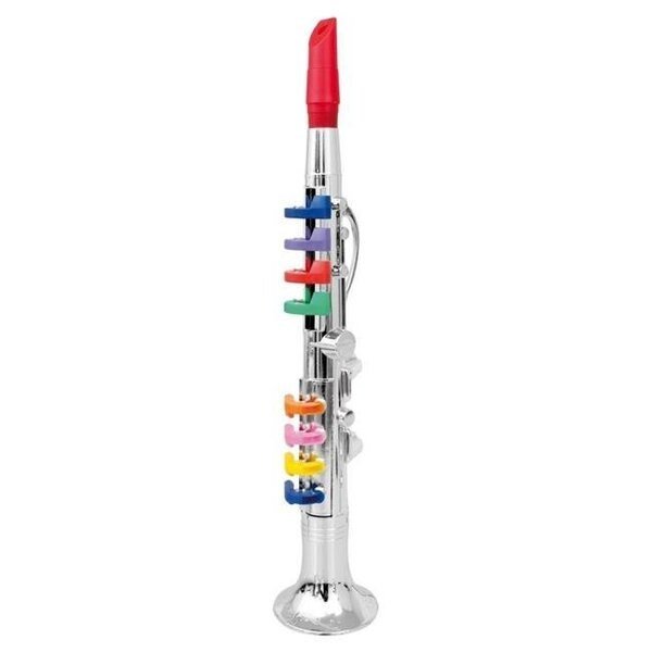 Azimport PS07B Clarinet with 8 Colored Keys; Metallic Silver, Azimport, Mfr#: PS07B