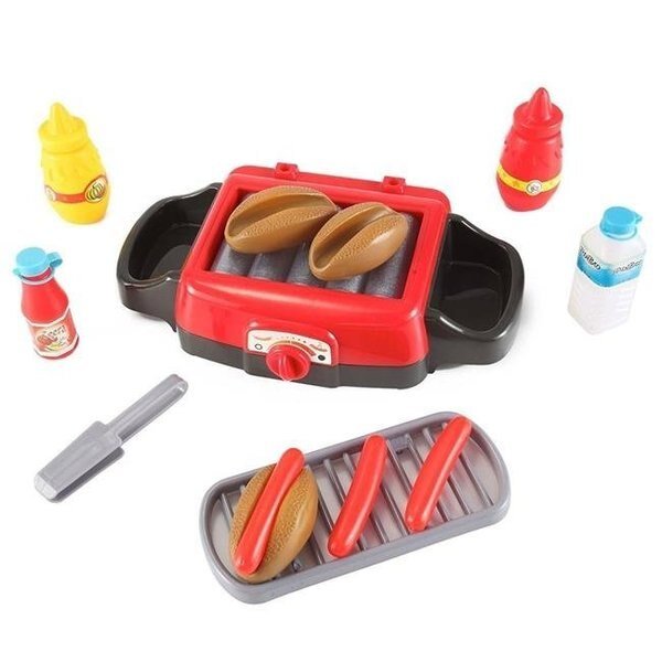 Azimport PS28 Hot Dog Roller Grill Electric Stove Play Food Kitchen Appliance Set for Kids, Azimport, Mfr#: PS28