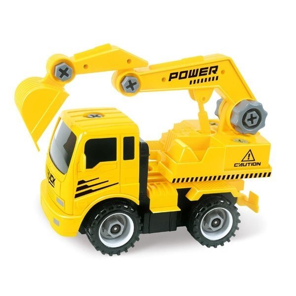 AZImport T29A Take A-Part Construction Truck with 4 Different Forms; Dump Truck; Crane; Cement Mixer; Excavator, Azimport, Mfr#: T29A