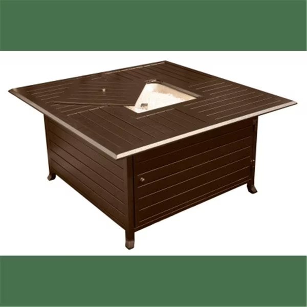 45 in. 40,000 BTU Freestanding Liquid Propane Square Table Fire Pit, Gardencontrol, Mfr#: GA1692049