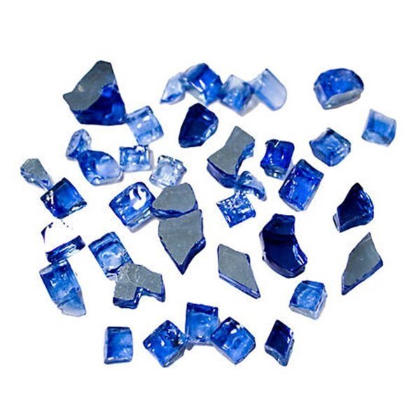 Reflective Fire Pit Glass, Cobalt Blue, Gardencontrol, Mfr#: GA1687363