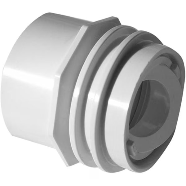 1.5 in. Flush Mount Return & Water Barrier with 1 in. Orifice; Light Gray, Aquastar, Mfr#: JE3103