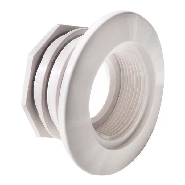 1.5 in. FPT Large Wall Fitting & Water Barrier; Light Gray, Aquastar, Mfr#: ES1022WB03