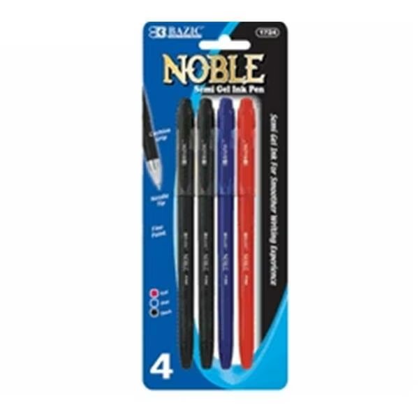 Bazic BAZIC Ciel Oil-Gel Ink Retractable Pen w/ Rubberized Barrel & Metal Clip Pack of 24, Bazic Products, Mfr#: 1724